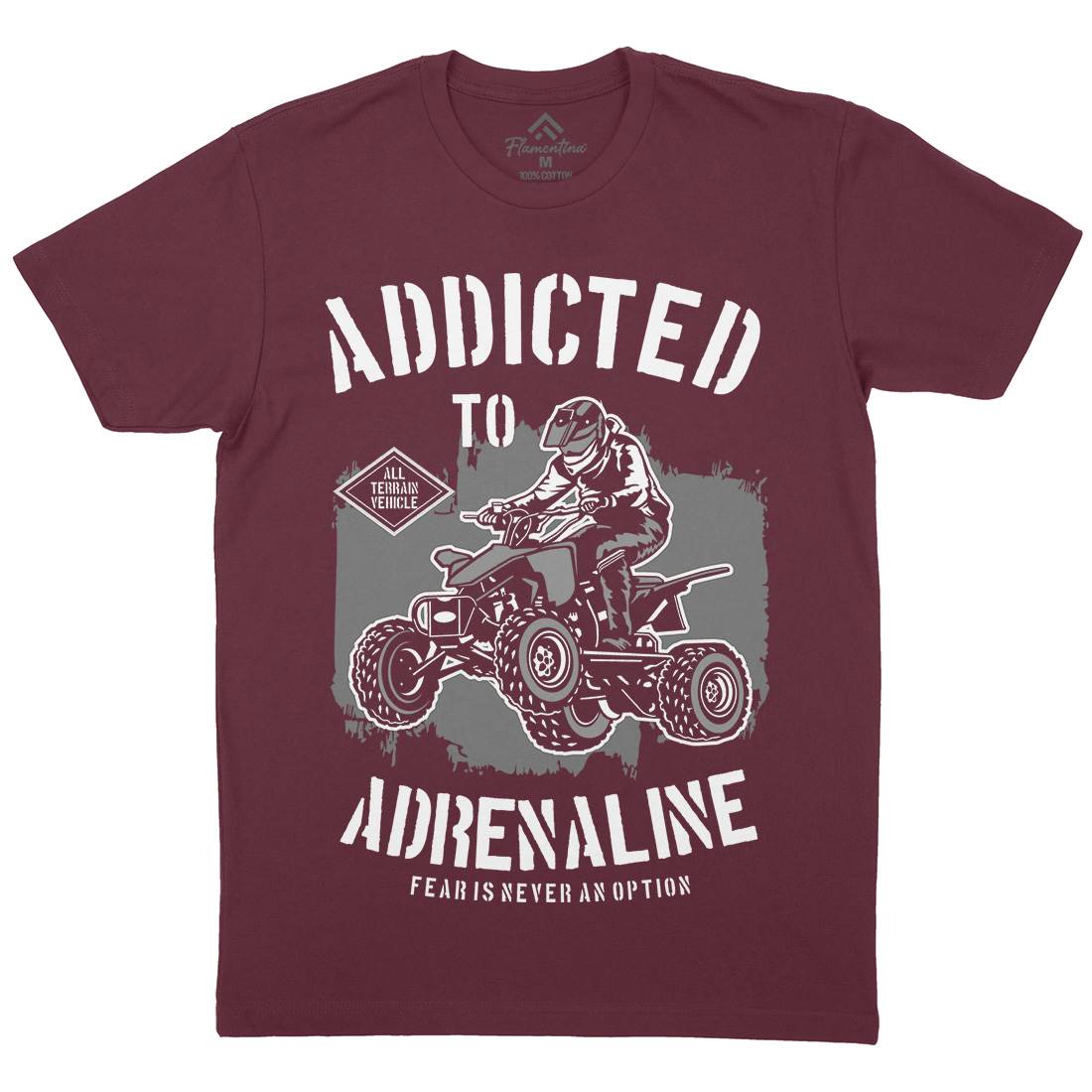 Addicted To Adrenaline Mens Crew Neck T-Shirt Motorcycles B174