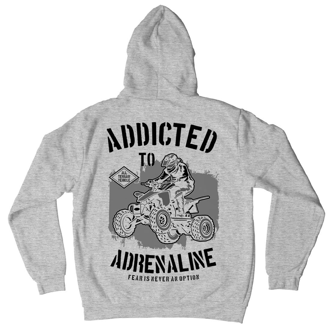 Addicted To Adrenaline Mens Hoodie With Pocket Motorcycles B174