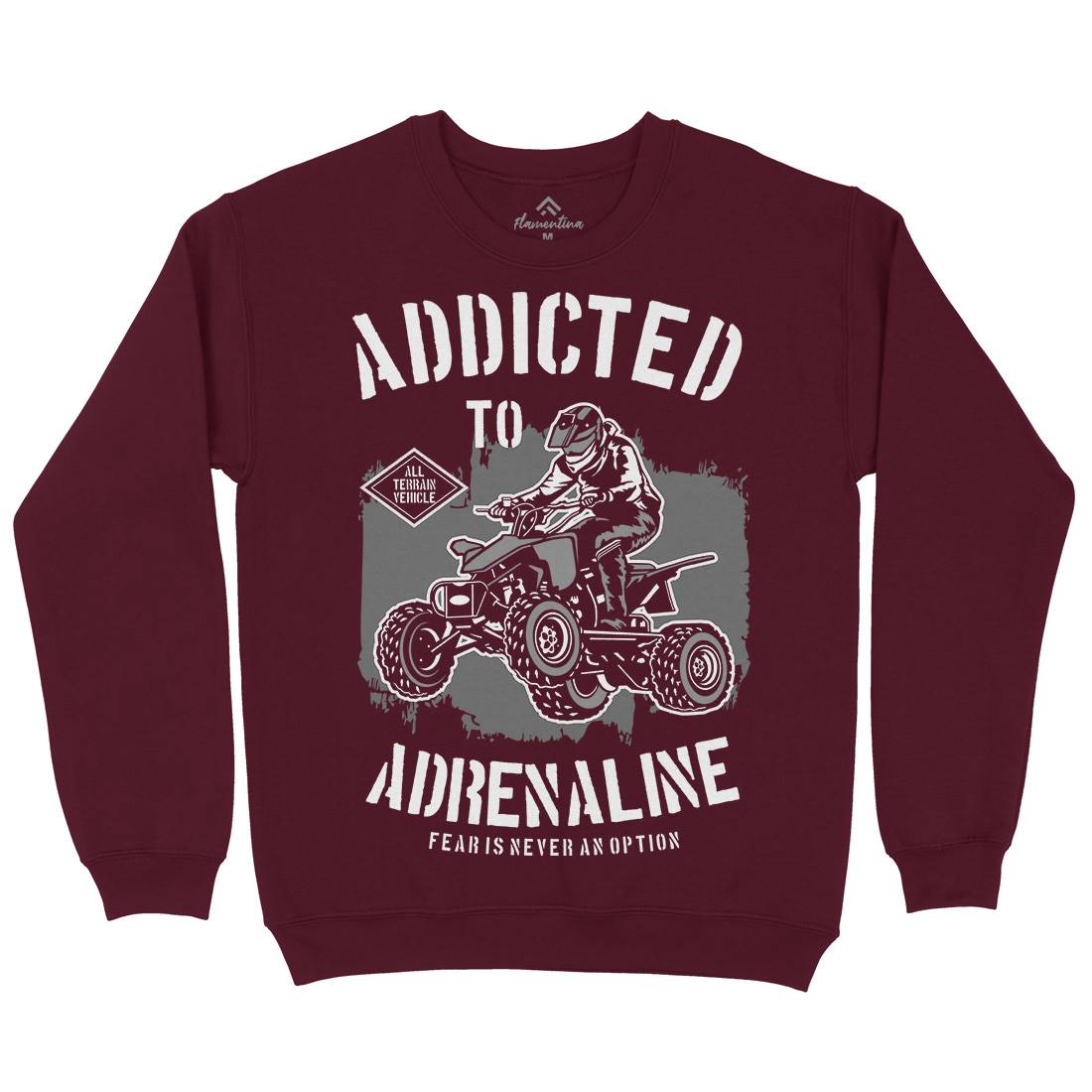 Addicted To Adrenaline Kids Crew Neck Sweatshirt Motorcycles B174