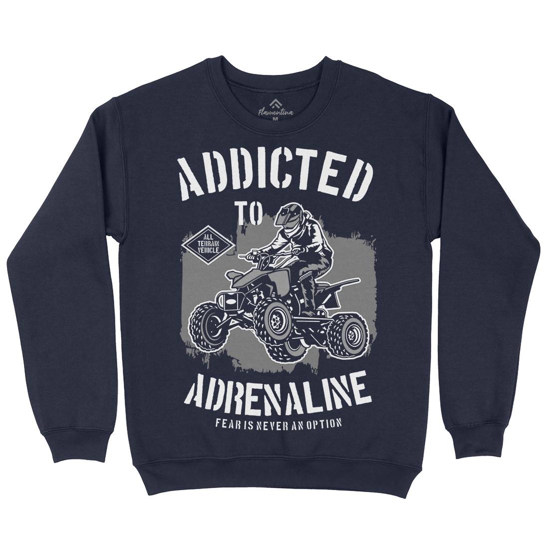 Addicted To Adrenaline Kids Crew Neck Sweatshirt Motorcycles B174