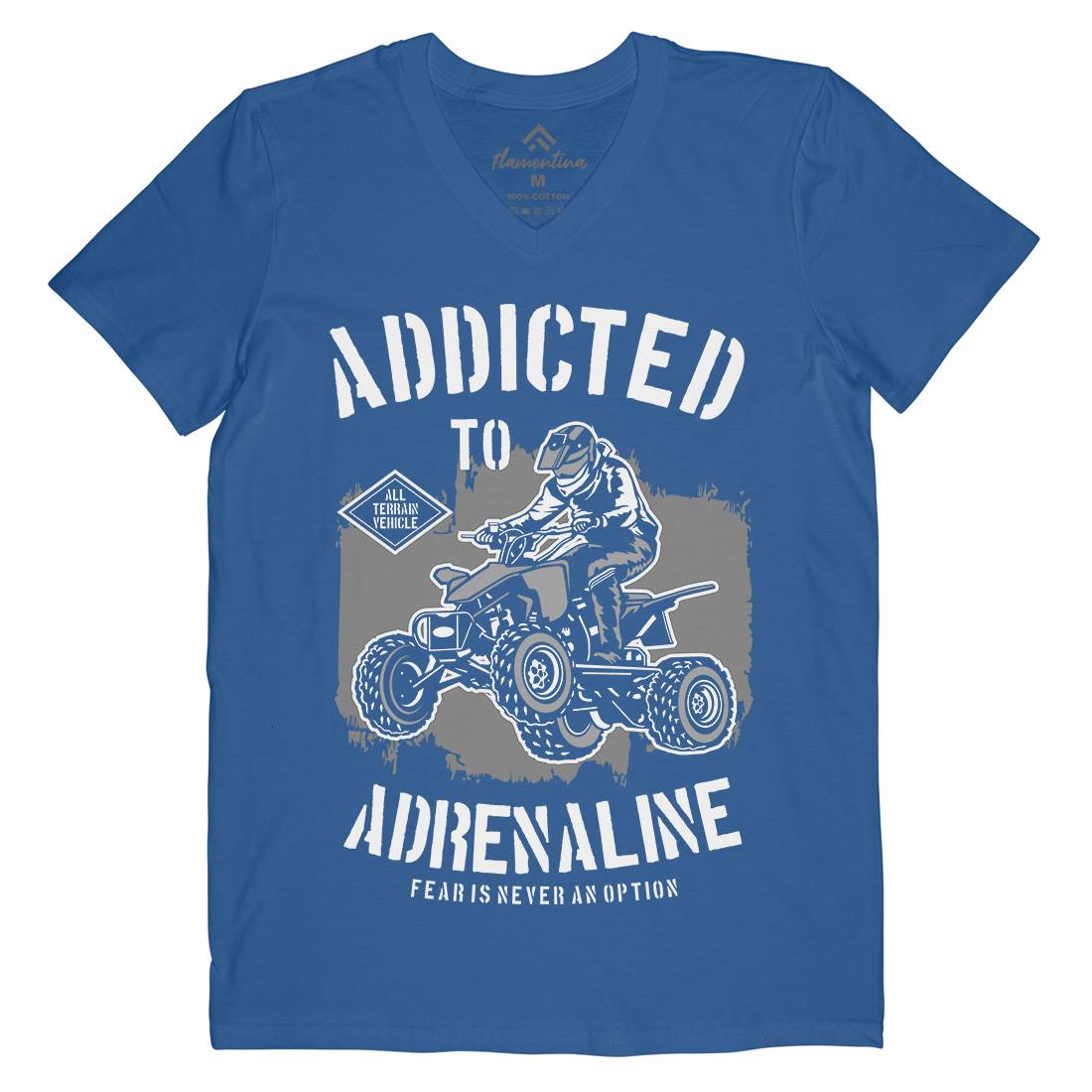 Addicted To Adrenaline Mens V-Neck T-Shirt Motorcycles B174