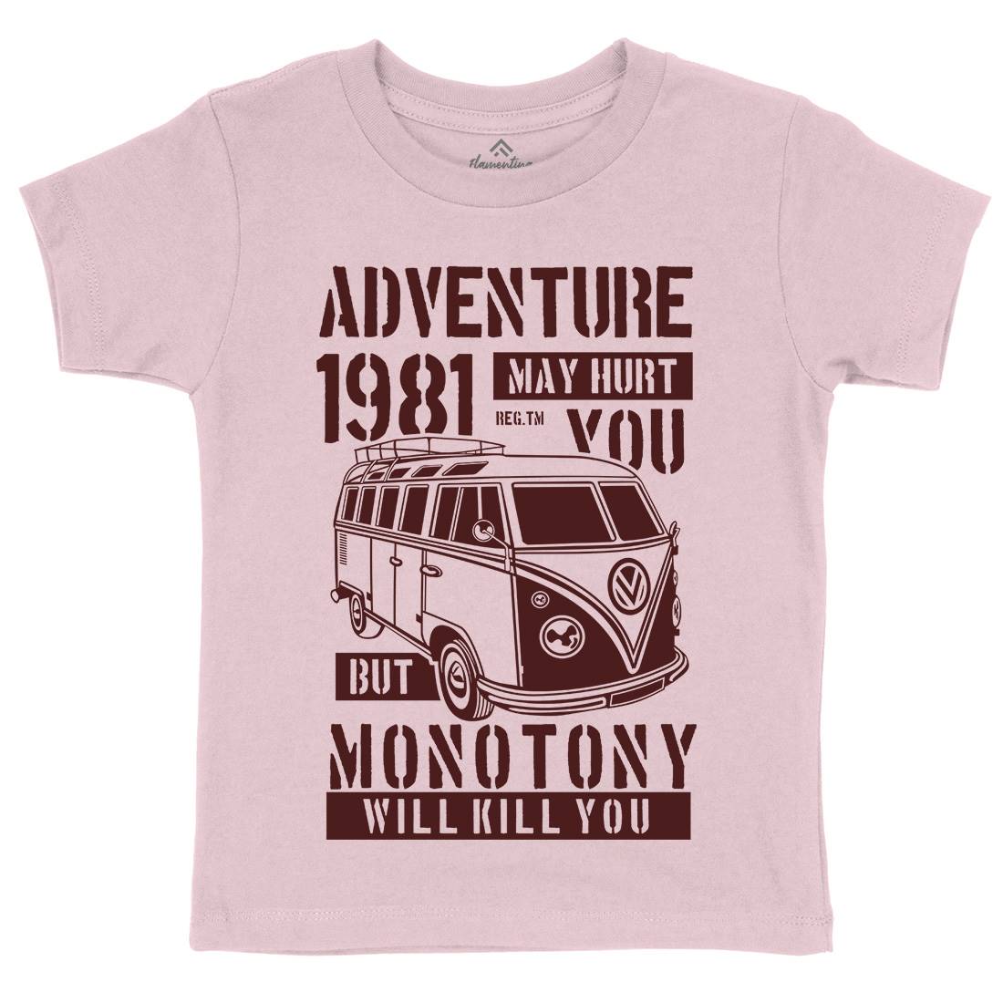 Adventure May Hurt You Kids Crew Neck T-Shirt Nature B175