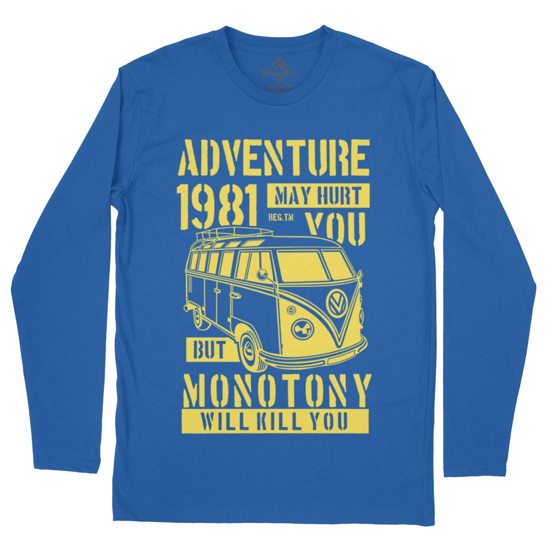 Adventure May Hurt You Mens Long Sleeve T-Shirt Nature B175