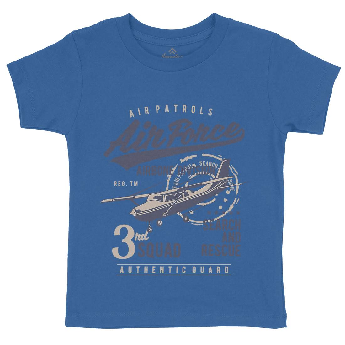 Air Force Kids Crew Neck T-Shirt Army B176