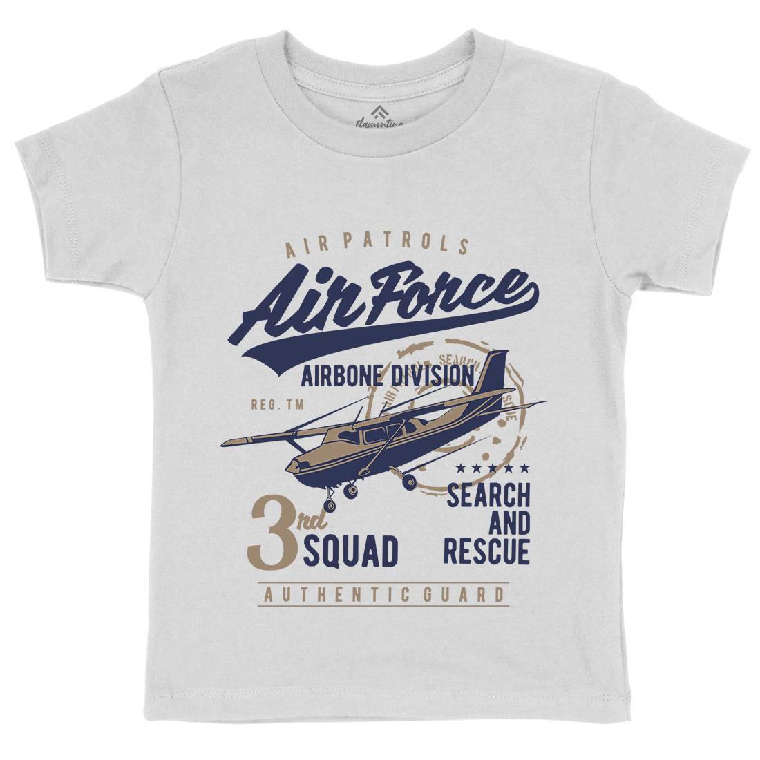 Air Force Kids Organic Crew Neck T-Shirt Army B176