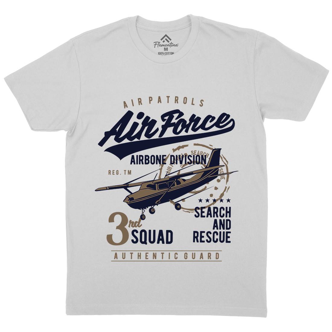Air Force Mens Crew Neck T-Shirt Army B176