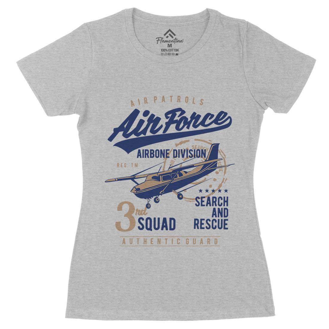 Air Force Womens Organic Crew Neck T-Shirt Army B176