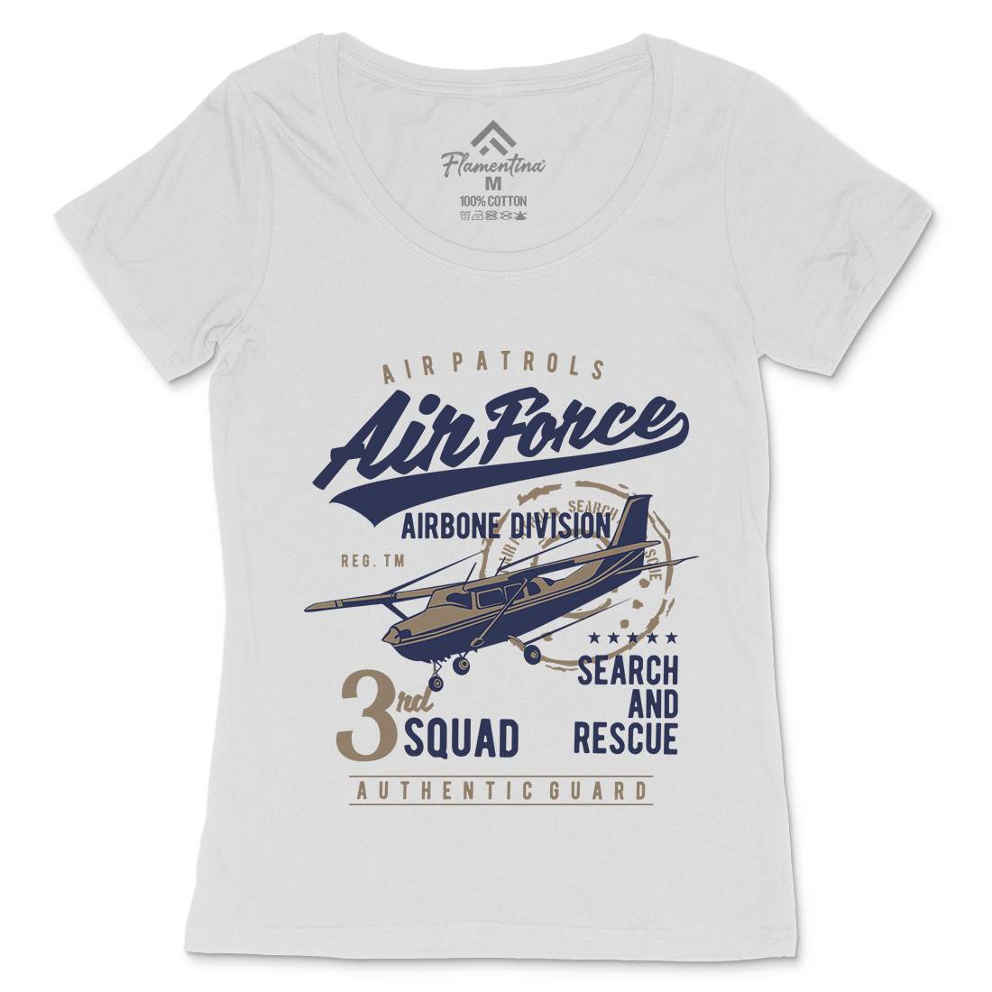 Air Force Womens Scoop Neck T-Shirt Army B176