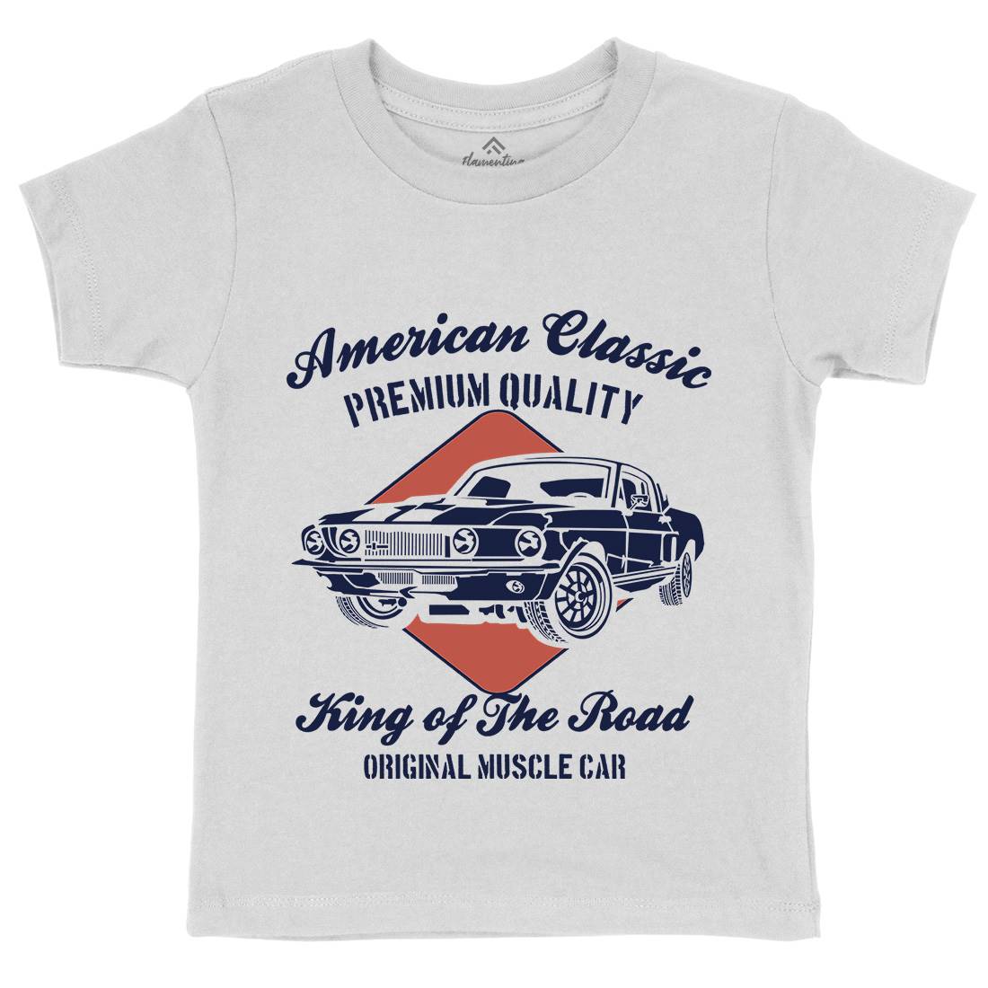 American Classic Kids Crew Neck T-Shirt Cars B177