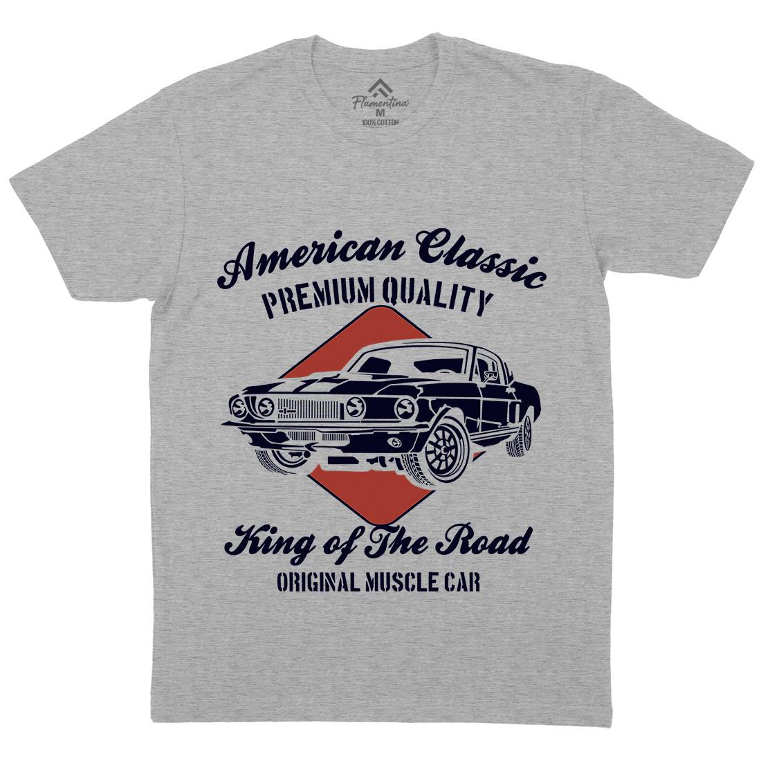 American Classic Mens Crew Neck T-Shirt Cars B177