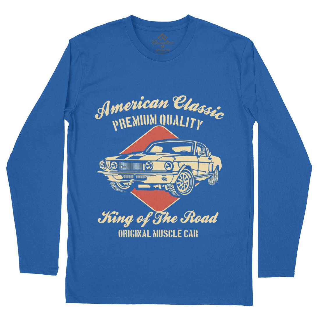 American Classic Mens Long Sleeve T-Shirt Cars B177