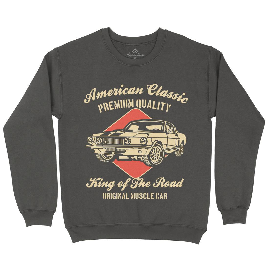 American Classic Kids Crew Neck Sweatshirt Cars B177