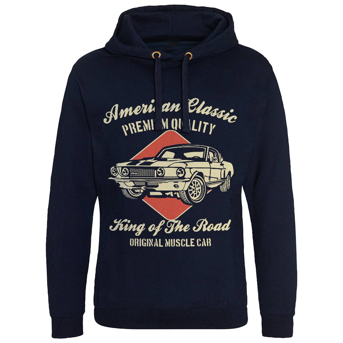 American Classic Mens Hoodie Without Pocket Cars B177