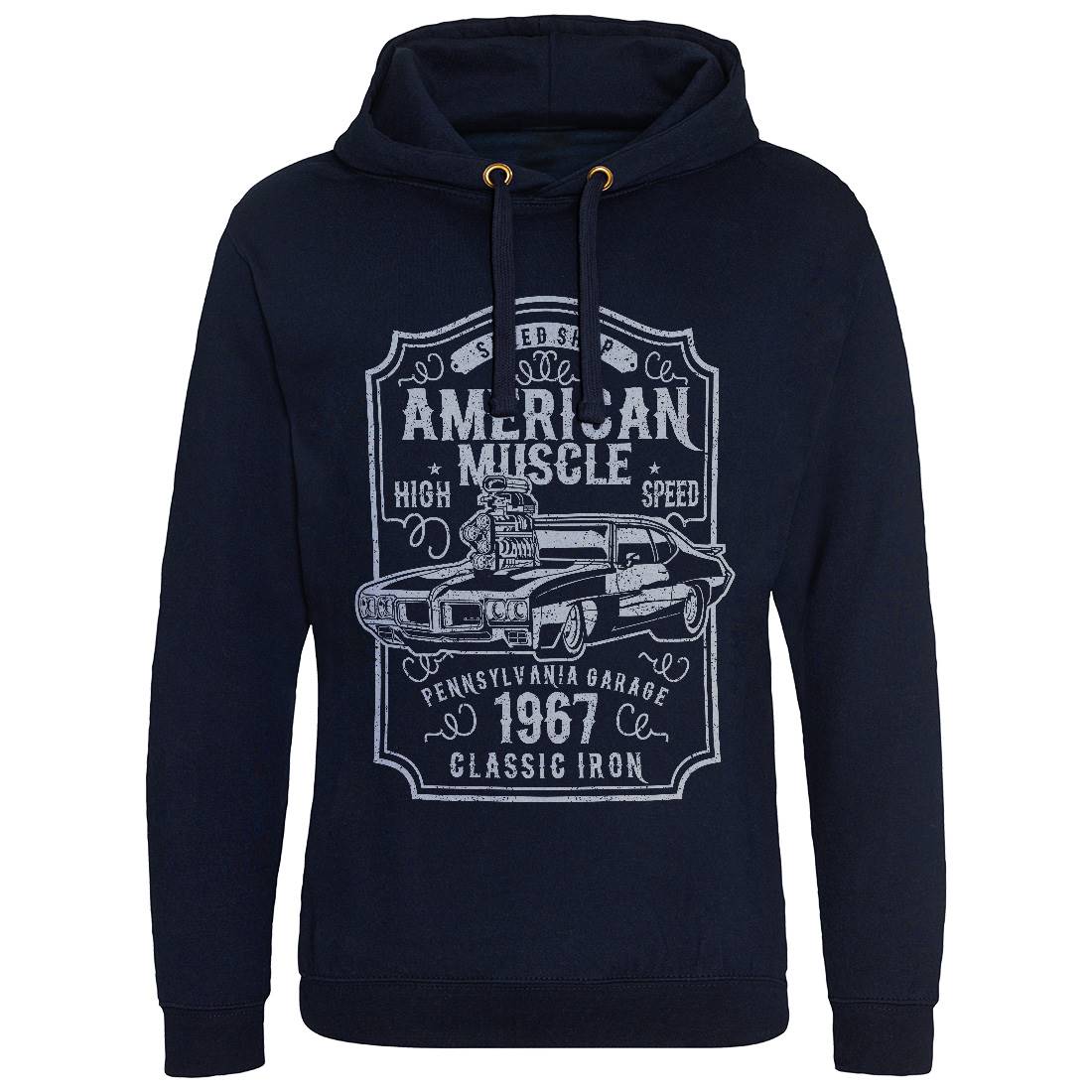 American Muscle Mens Hoodie Without Pocket Cars B178