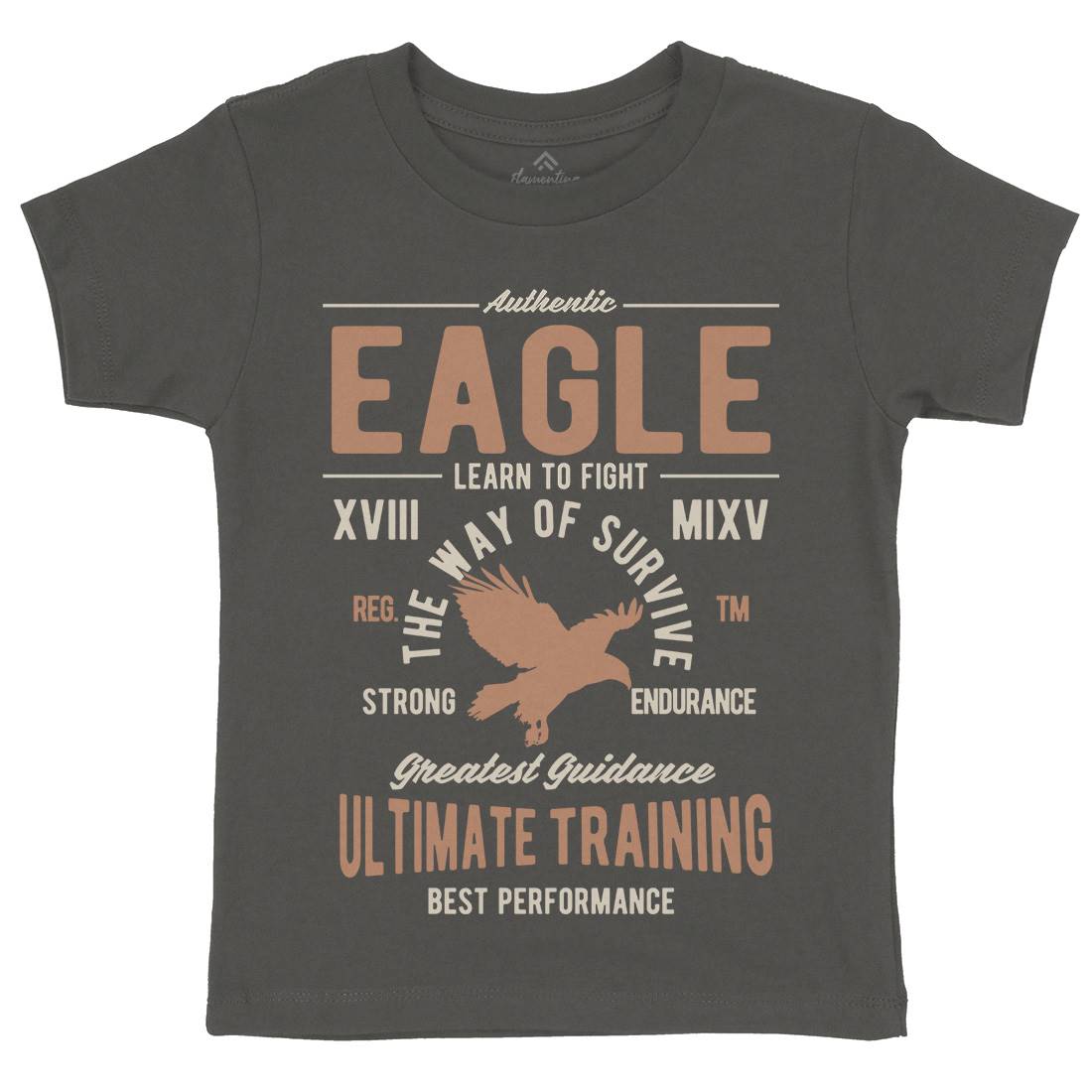 Authentic Eagle Kids Organic Crew Neck T-Shirt Animals B180