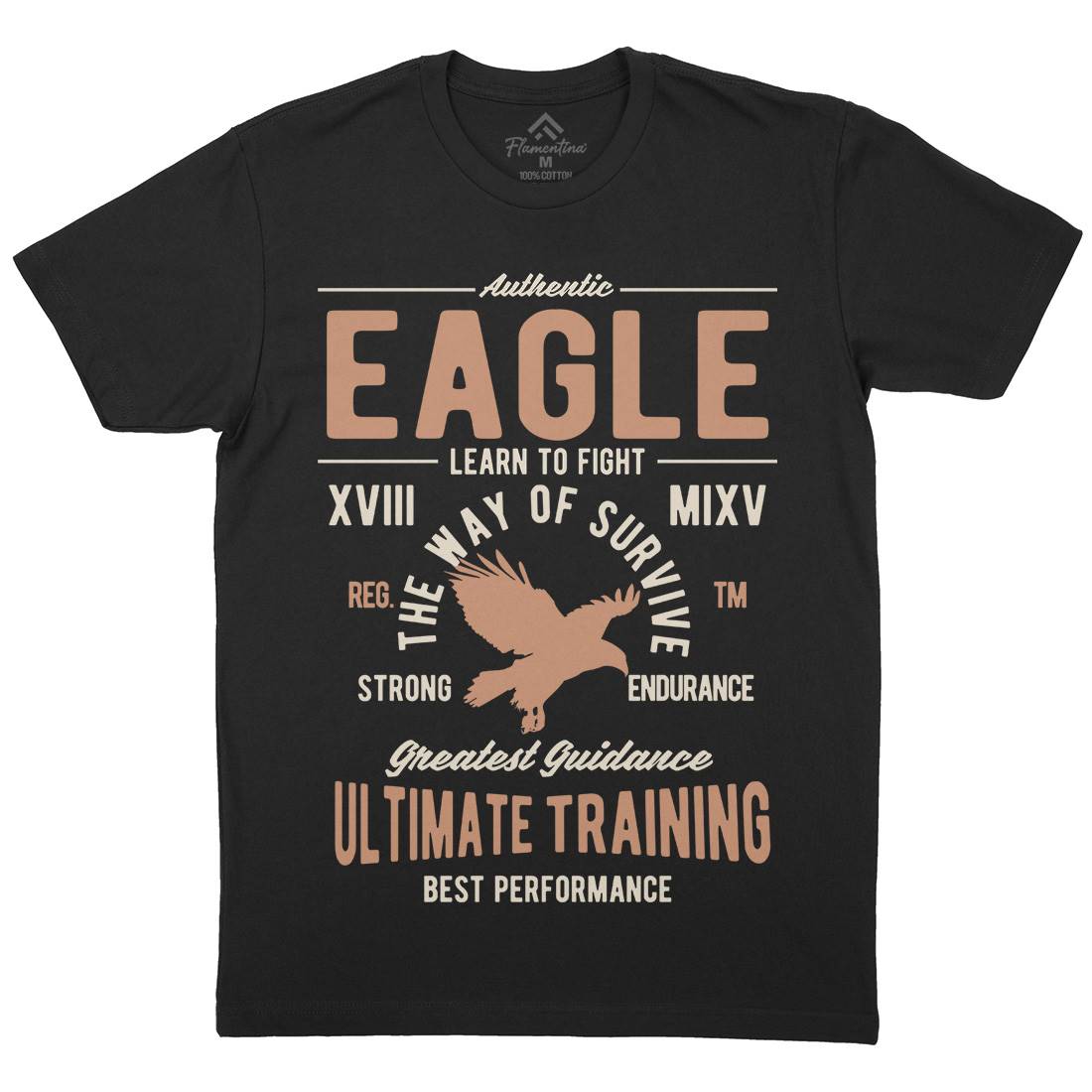 Authentic Eagle Mens Organic Crew Neck T-Shirt Animals B180