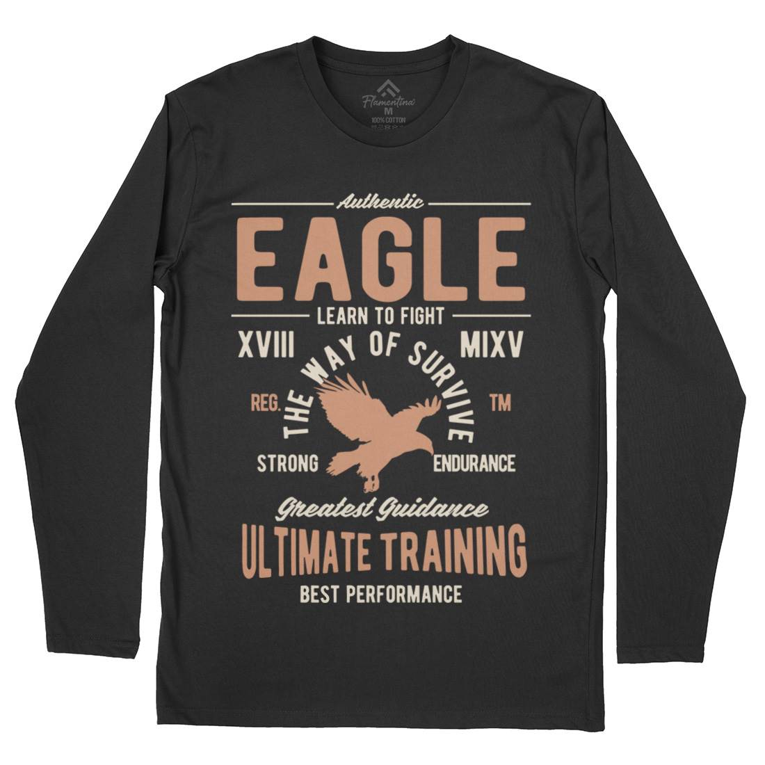 Authentic Eagle Mens Long Sleeve T-Shirt Animals B180
