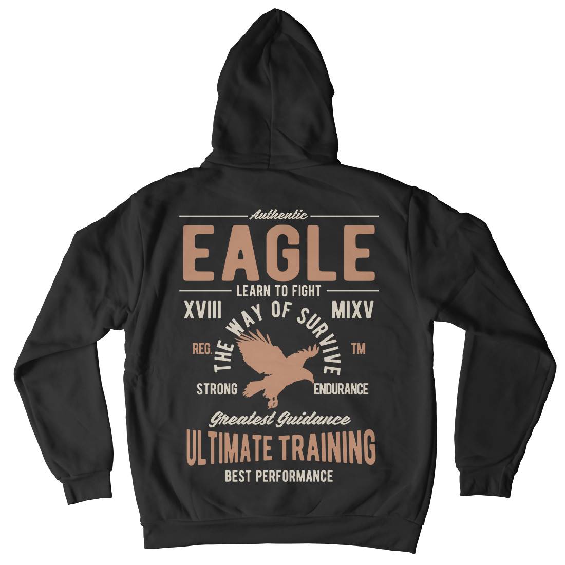 Authentic Eagle Mens Hoodie With Pocket Animals B180