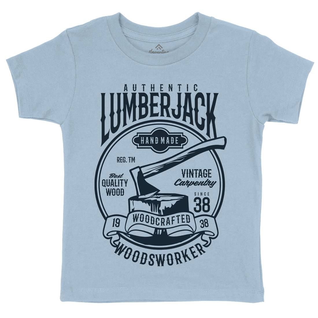 Authentic Lumberjack Kids Organic Crew Neck T-Shirt Retro B181