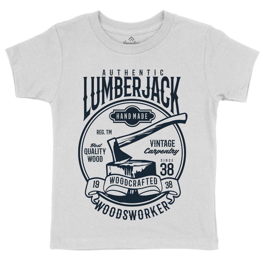 Authentic Lumberjack Kids Organic Crew Neck T-Shirt Retro B181