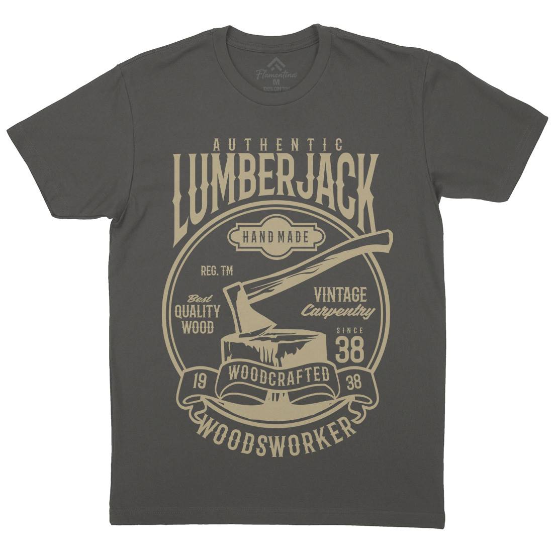 Authentic Lumberjack Mens Crew Neck T-Shirt Retro B181