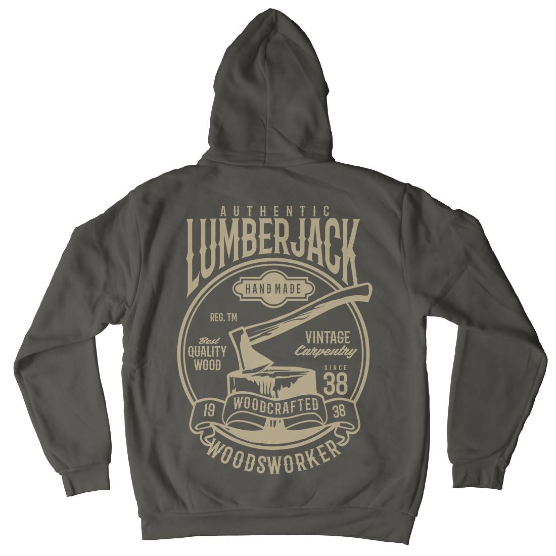 Authentic Lumberjack Mens Hoodie With Pocket Retro B181