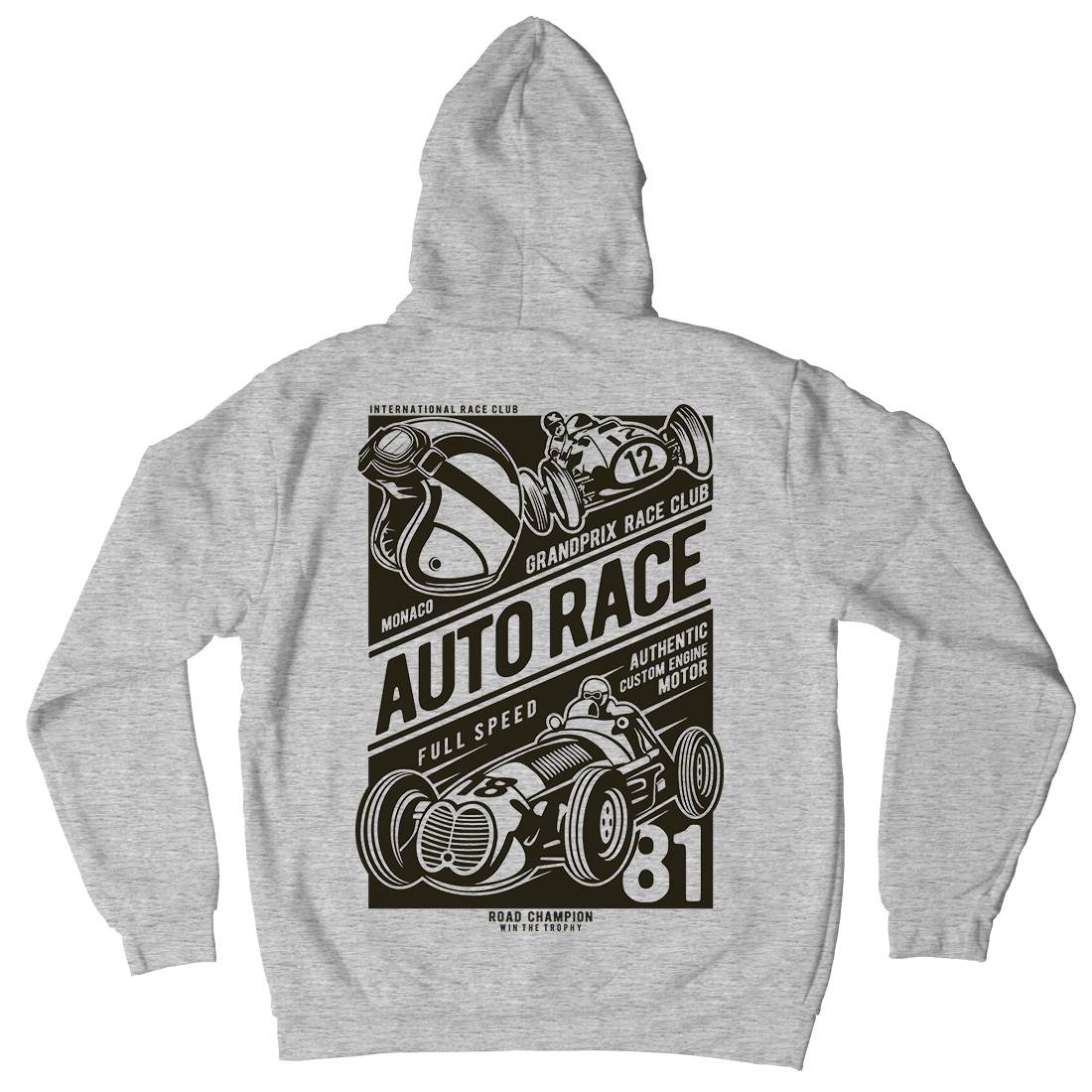 Auto Race Mens Hoodie With Pocket Cars B182