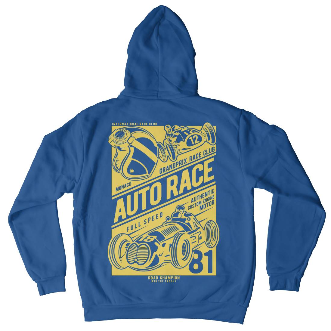 Auto Race Mens Hoodie With Pocket Cars B182