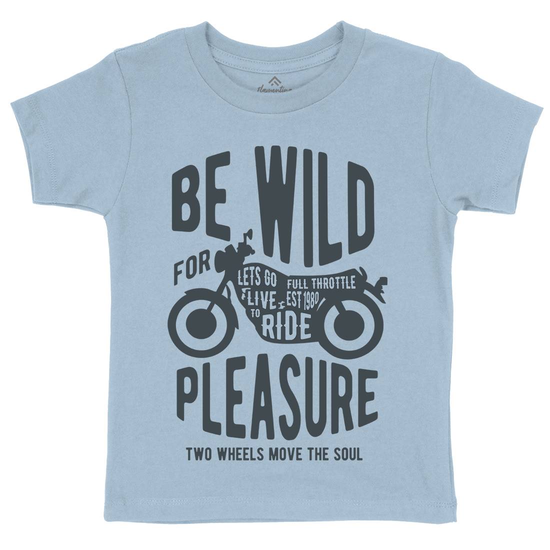 Be Wild Kids Organic Crew Neck T-Shirt Motorcycles B183