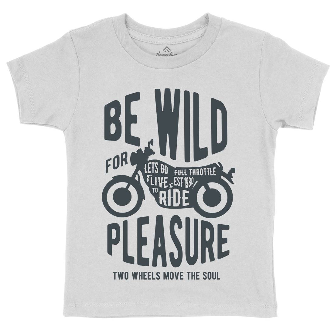 Be Wild Kids Organic Crew Neck T-Shirt Motorcycles B183