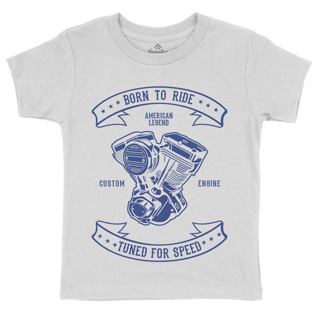 Born To Ride Kids Crew Neck T-Shirt Cars B185