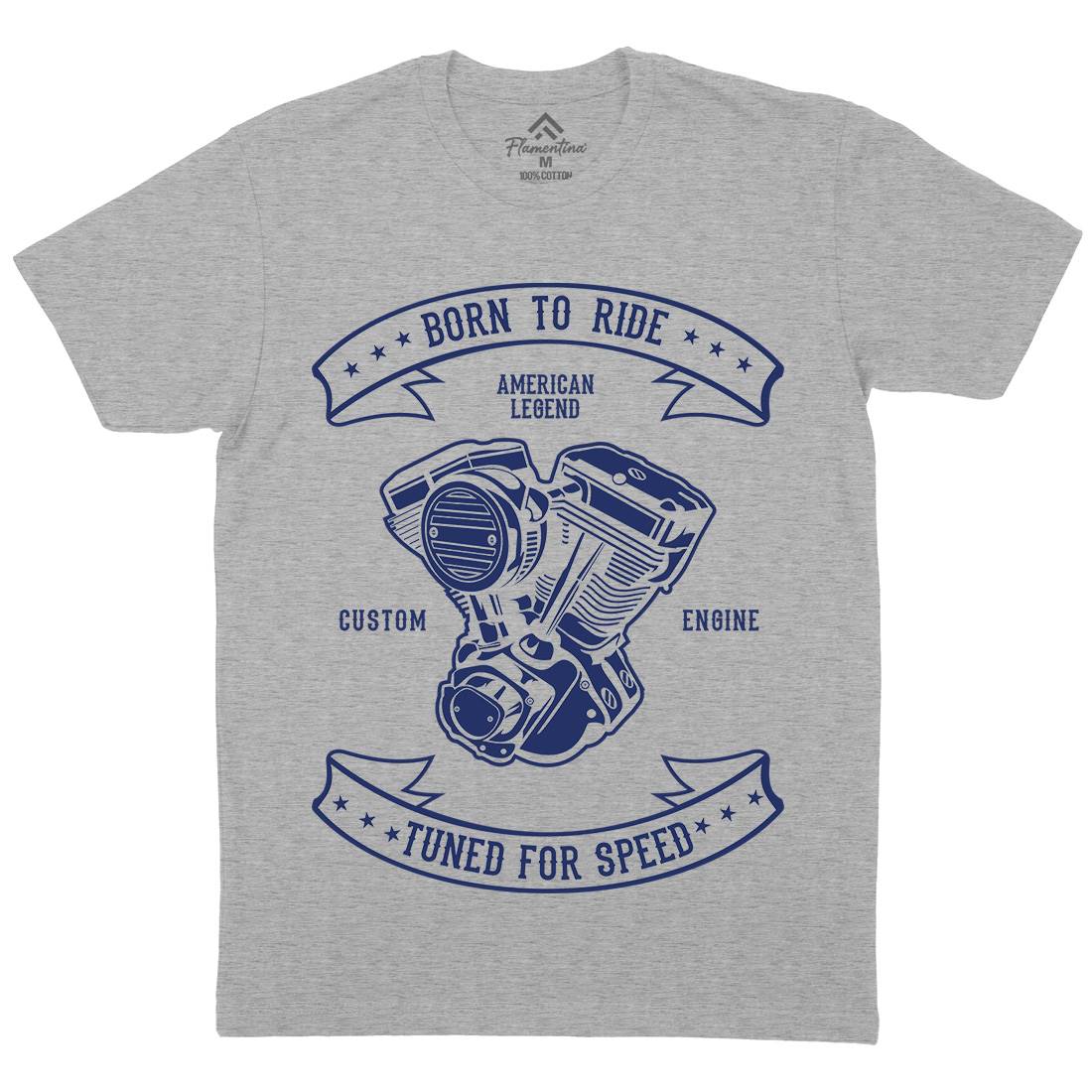 Born To Ride Mens Crew Neck T-Shirt Cars B185