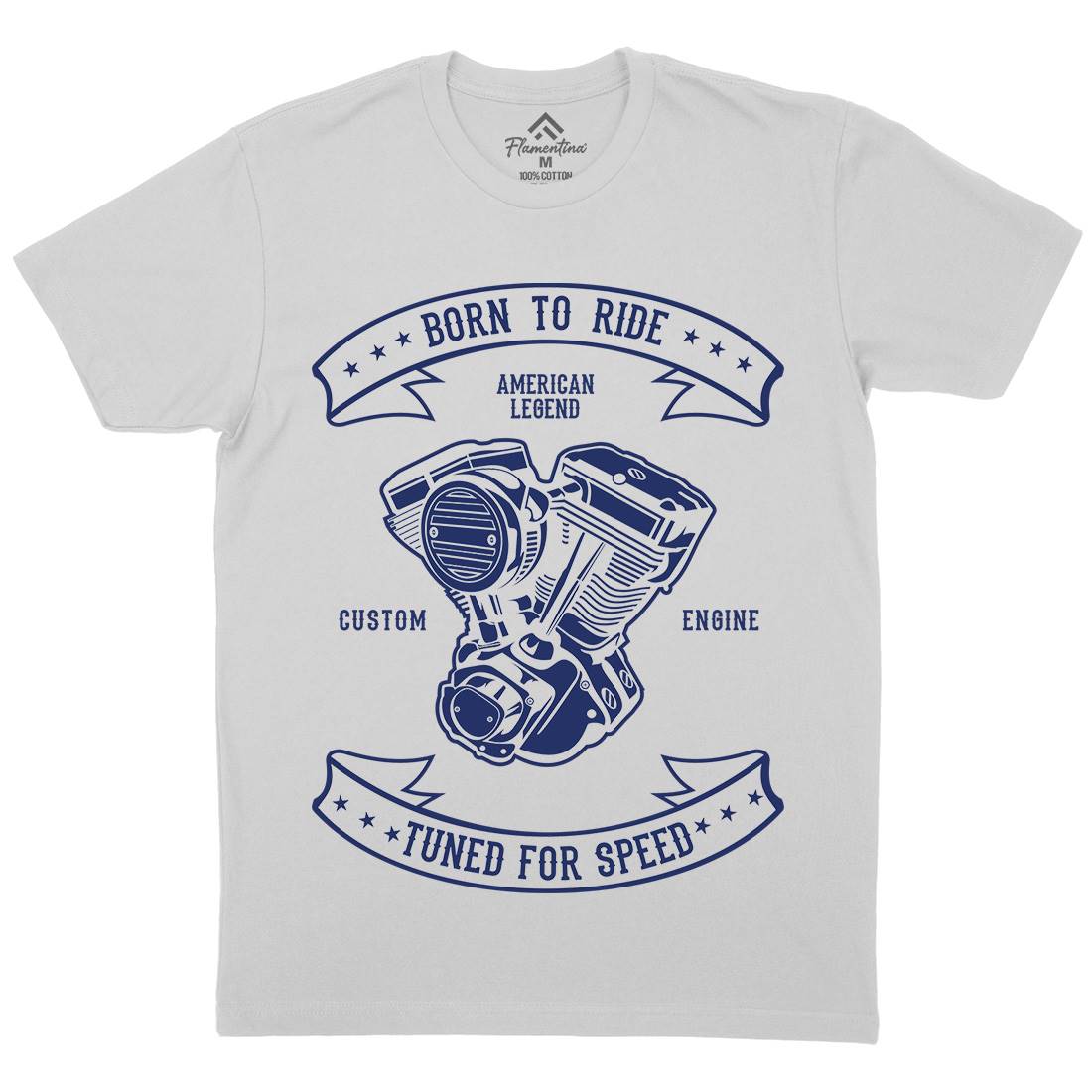 Born To Ride Mens Crew Neck T-Shirt Cars B185