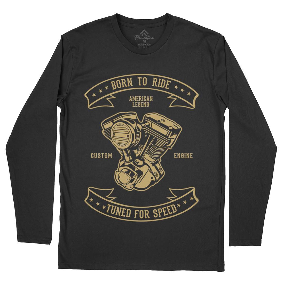 Born To Ride Mens Long Sleeve T-Shirt Cars B185