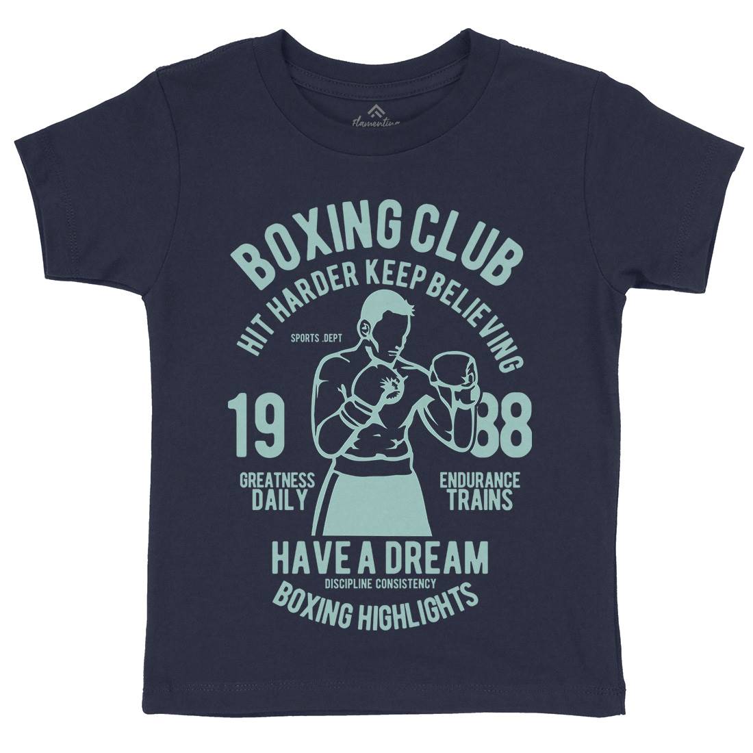 Boxing Club Kids Organic Crew Neck T-Shirt Sport B186