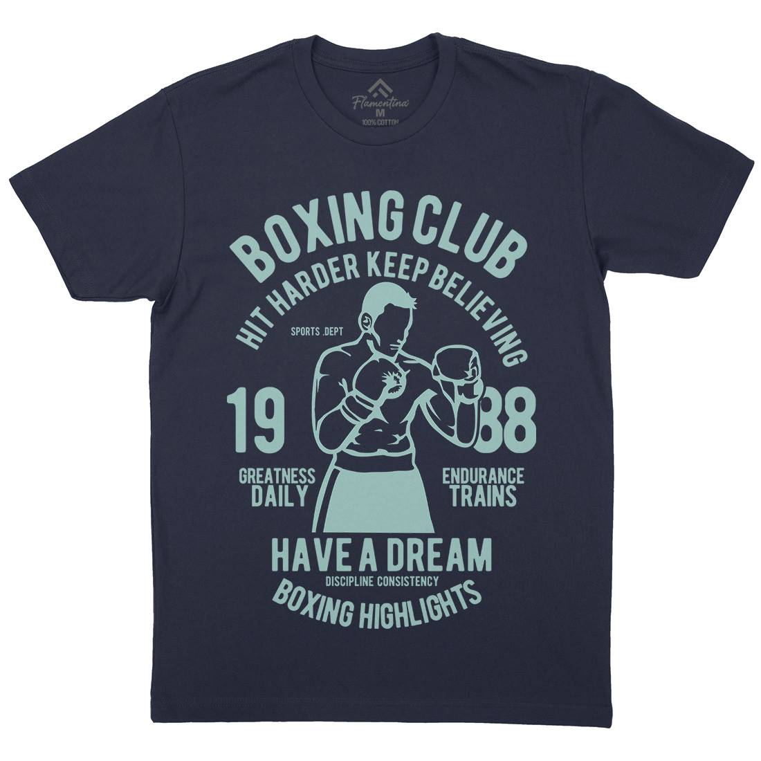 Boxing Club Mens Organic Crew Neck T-Shirt Sport B186