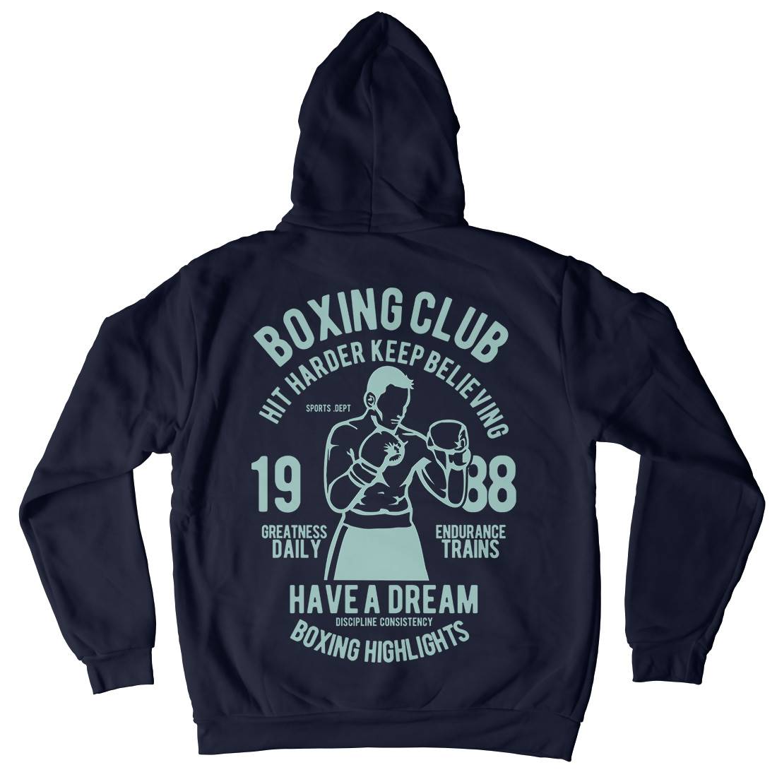 Boxing Club Mens Hoodie With Pocket Sport B186
