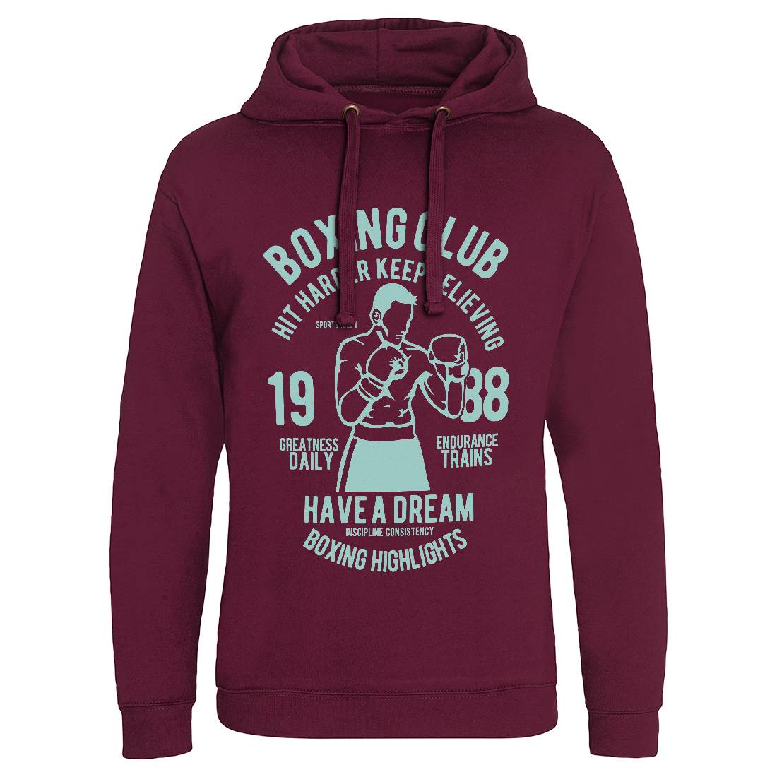 Boxing Club Mens Hoodie Without Pocket Sport B186