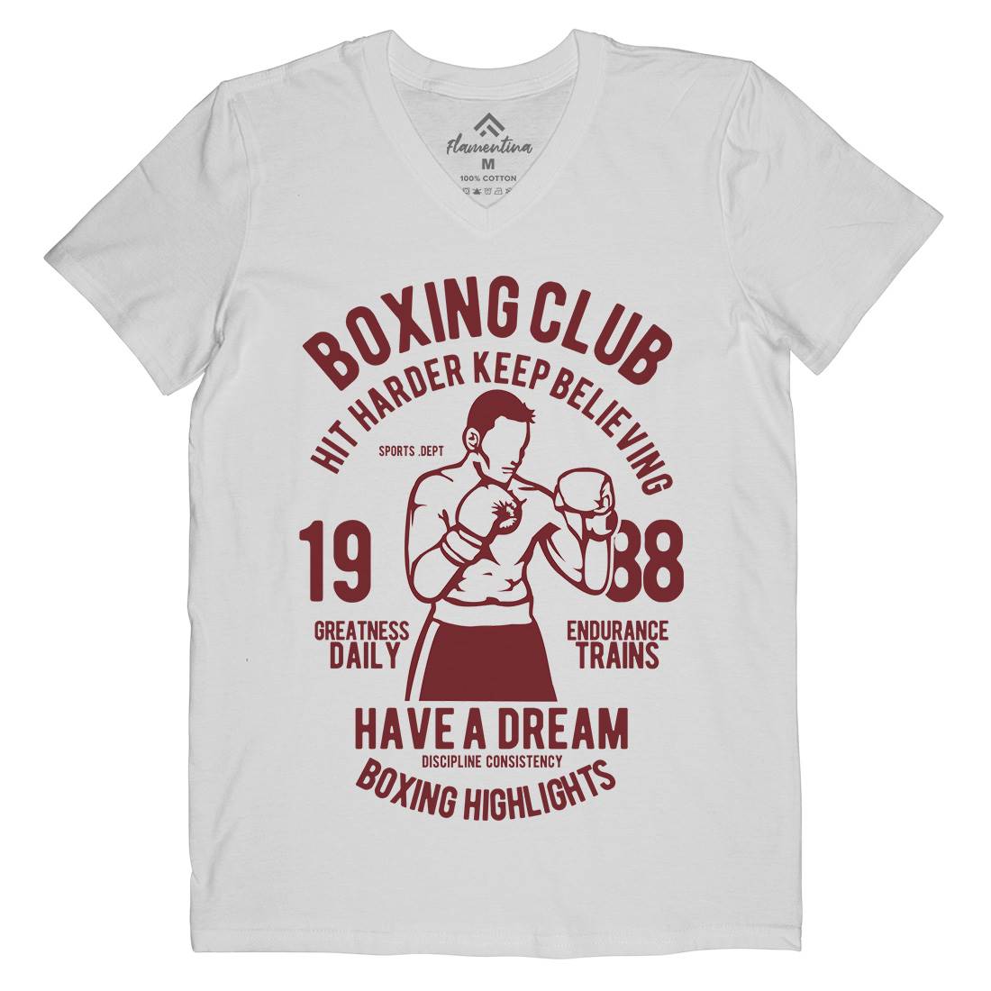 Boxing Club Mens V-Neck T-Shirt Sport B186