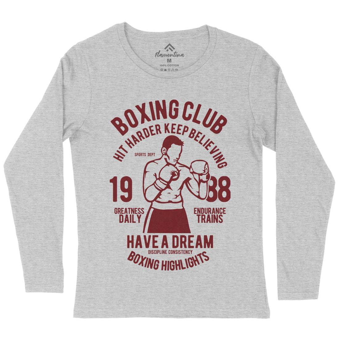 Boxing Club Womens Long Sleeve T-Shirt Sport B186