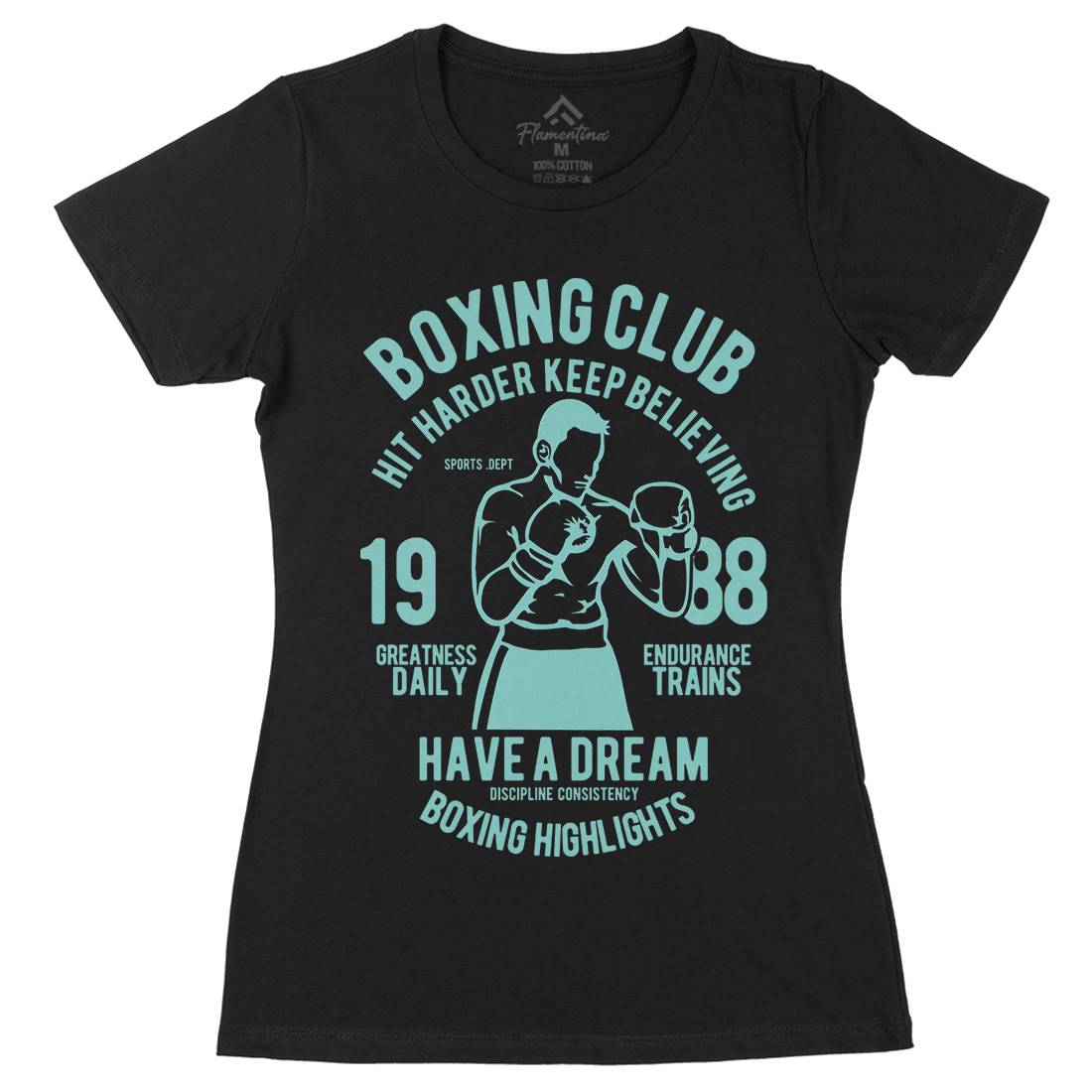 Boxing Club Womens Organic Crew Neck T-Shirt Sport B186