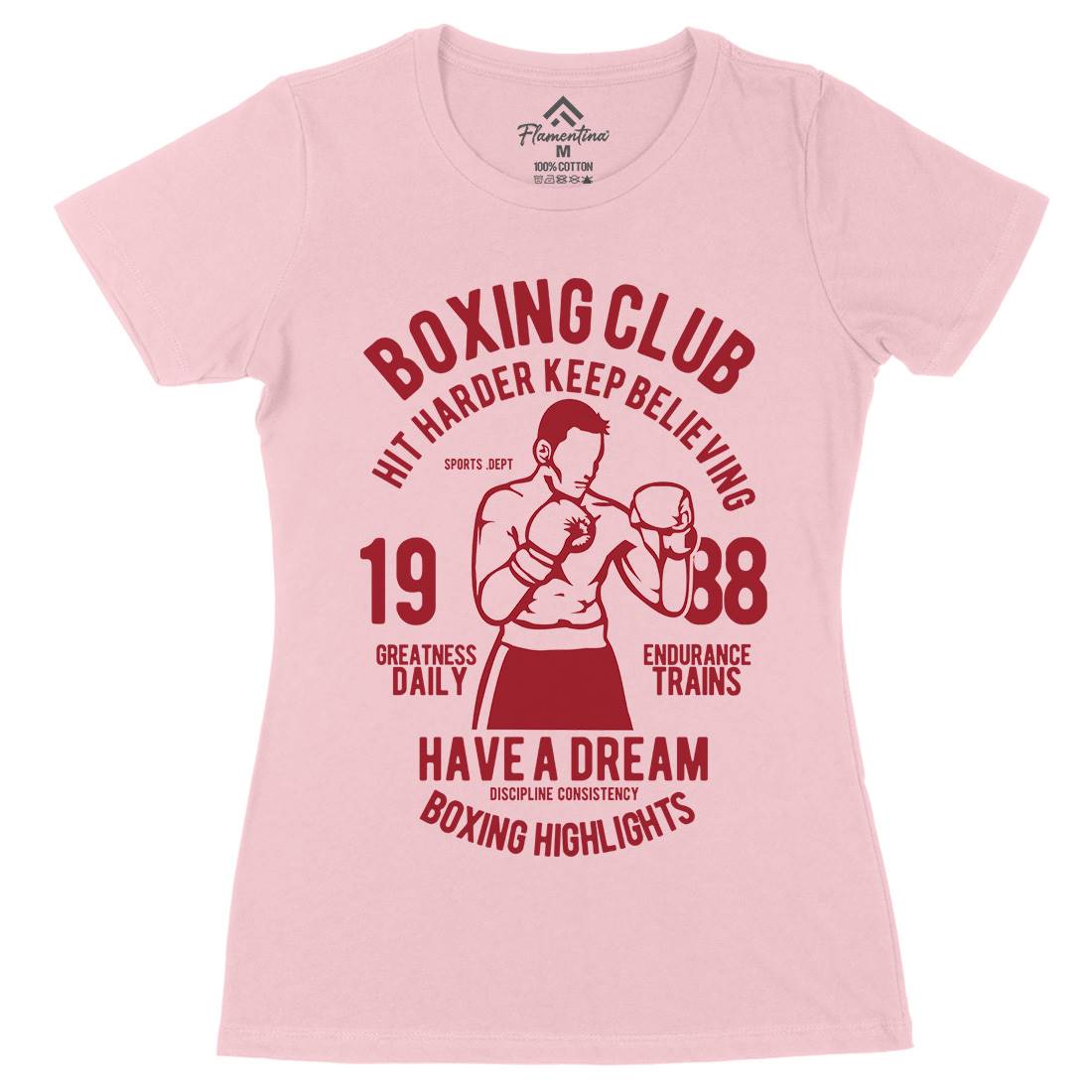 Boxing Club Womens Organic Crew Neck T-Shirt Sport B186
