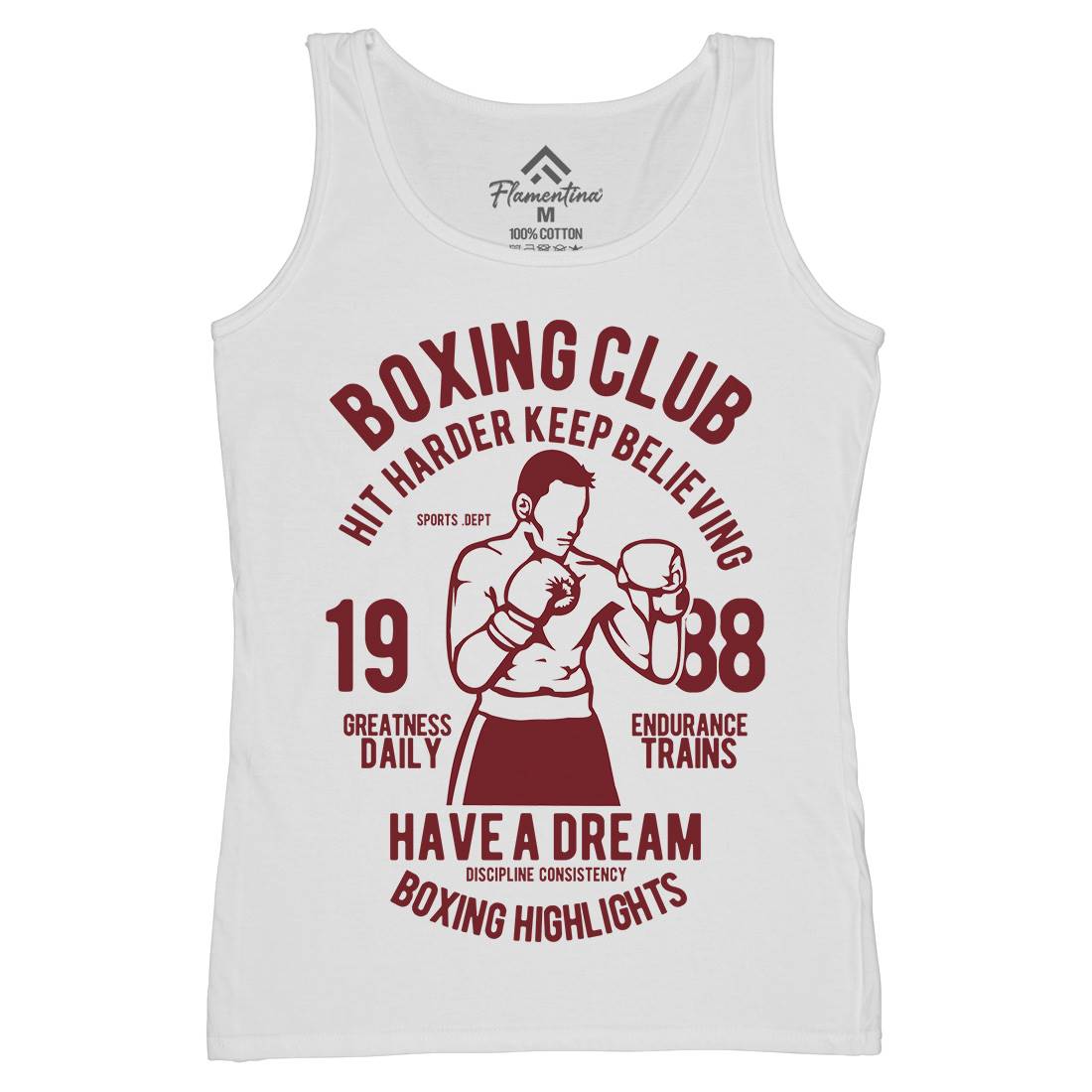 Boxing Club Womens Organic Tank Top Vest Sport B186
