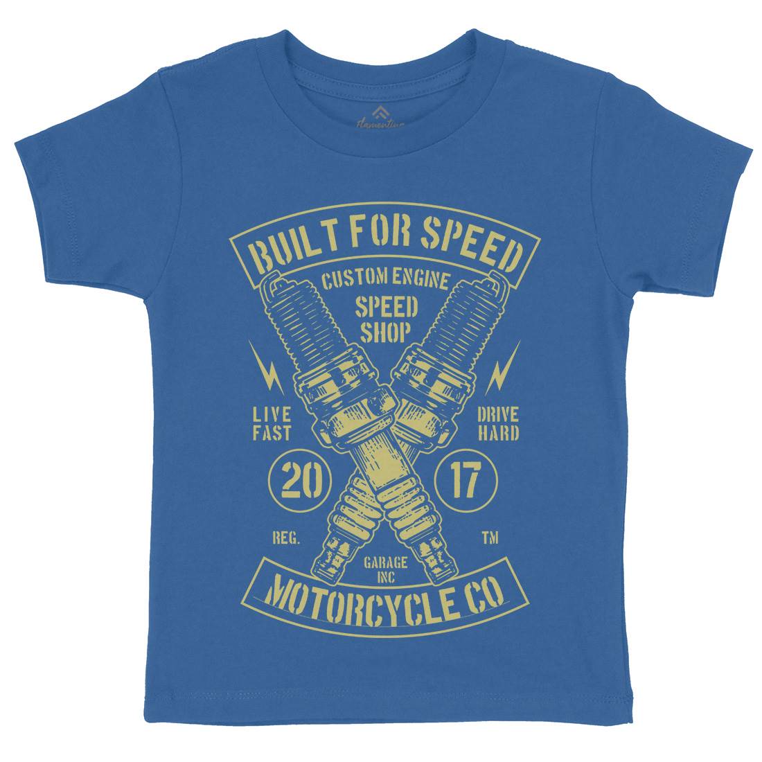 Built For Speed Kids Crew Neck T-Shirt Motorcycles B188