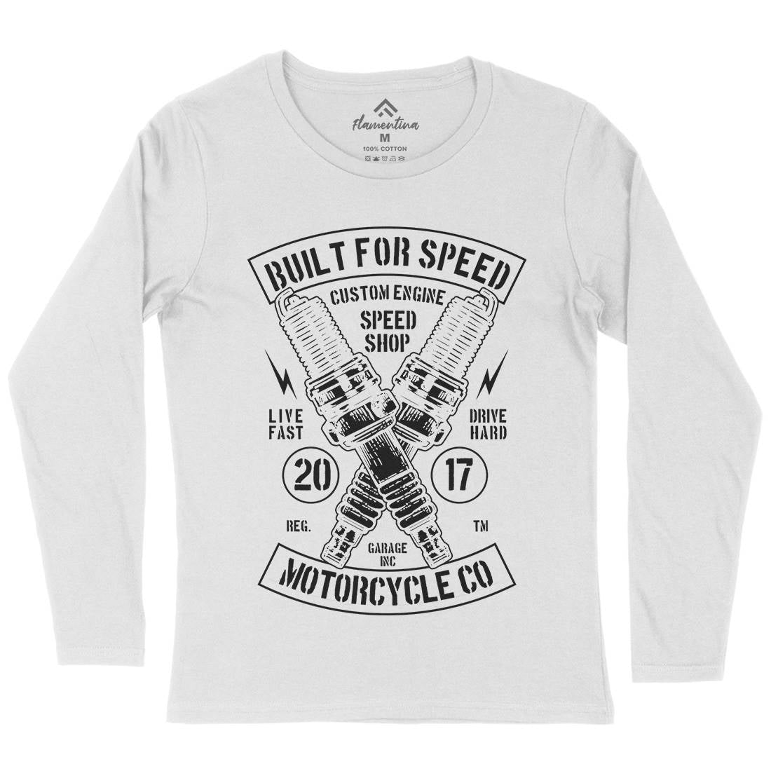 Built For Speed Womens Long Sleeve T-Shirt Motorcycles B188