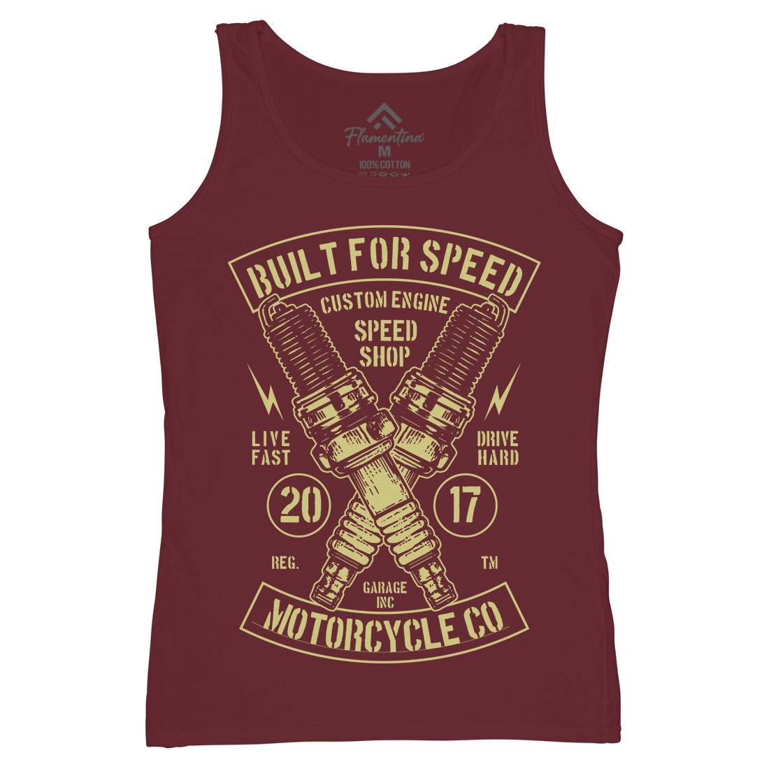 Built For Speed Womens Organic Tank Top Vest Motorcycles B188