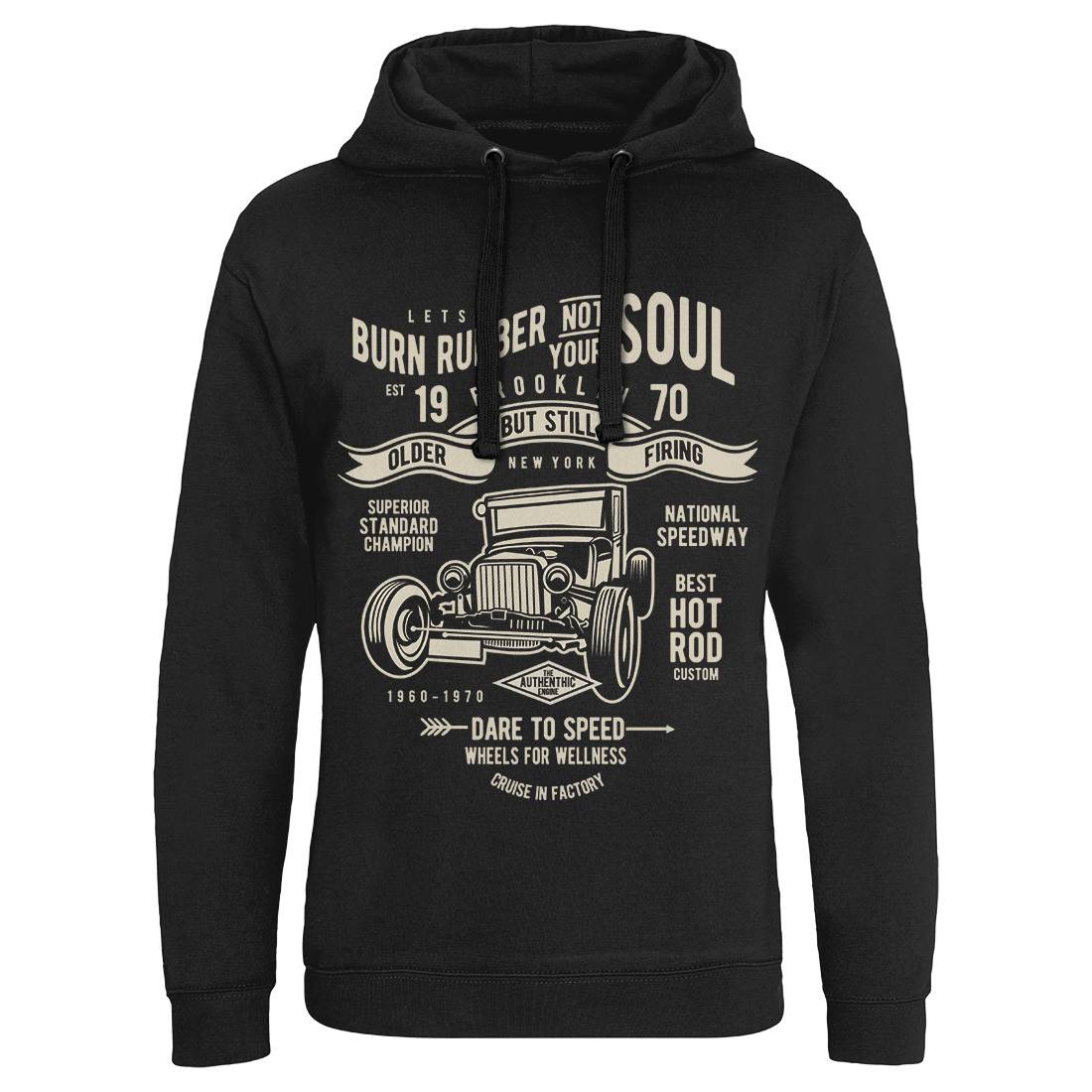 Burn Rubber Mens Hoodie Without Pocket Cars B189