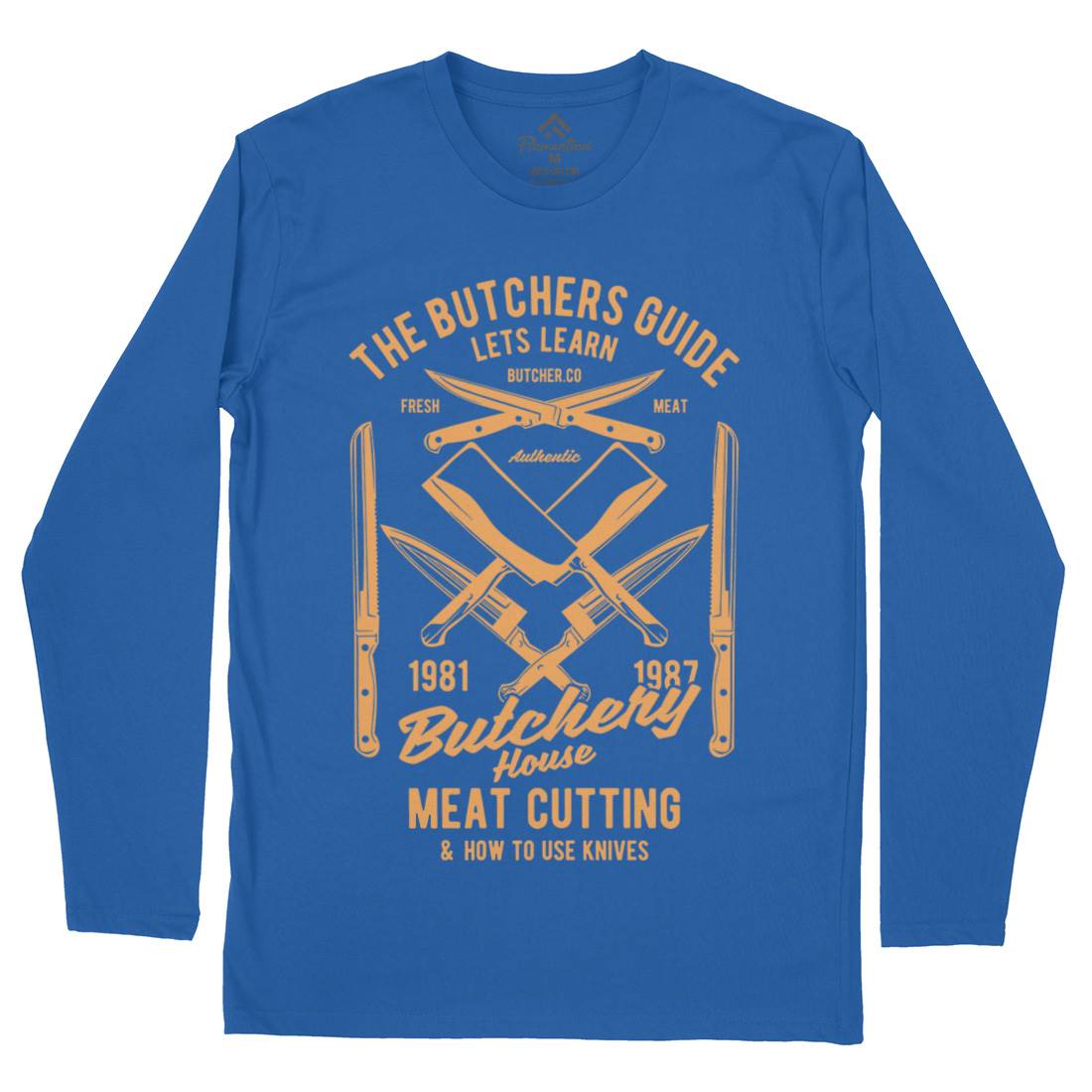 Butchery House Mens Long Sleeve T-Shirt Retro B190