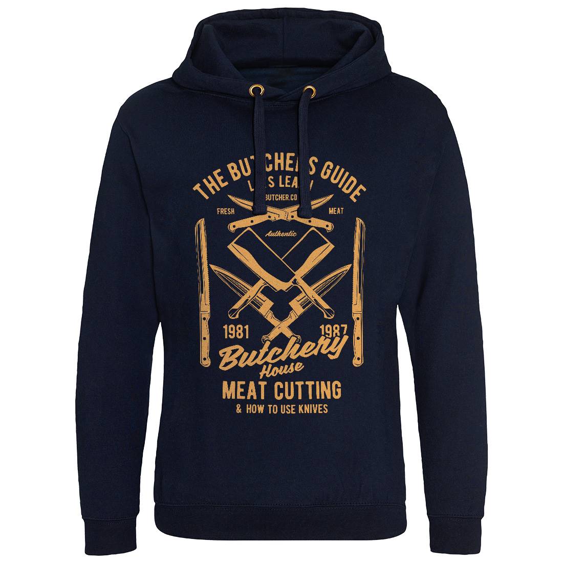Butchery House Mens Hoodie Without Pocket Retro B190