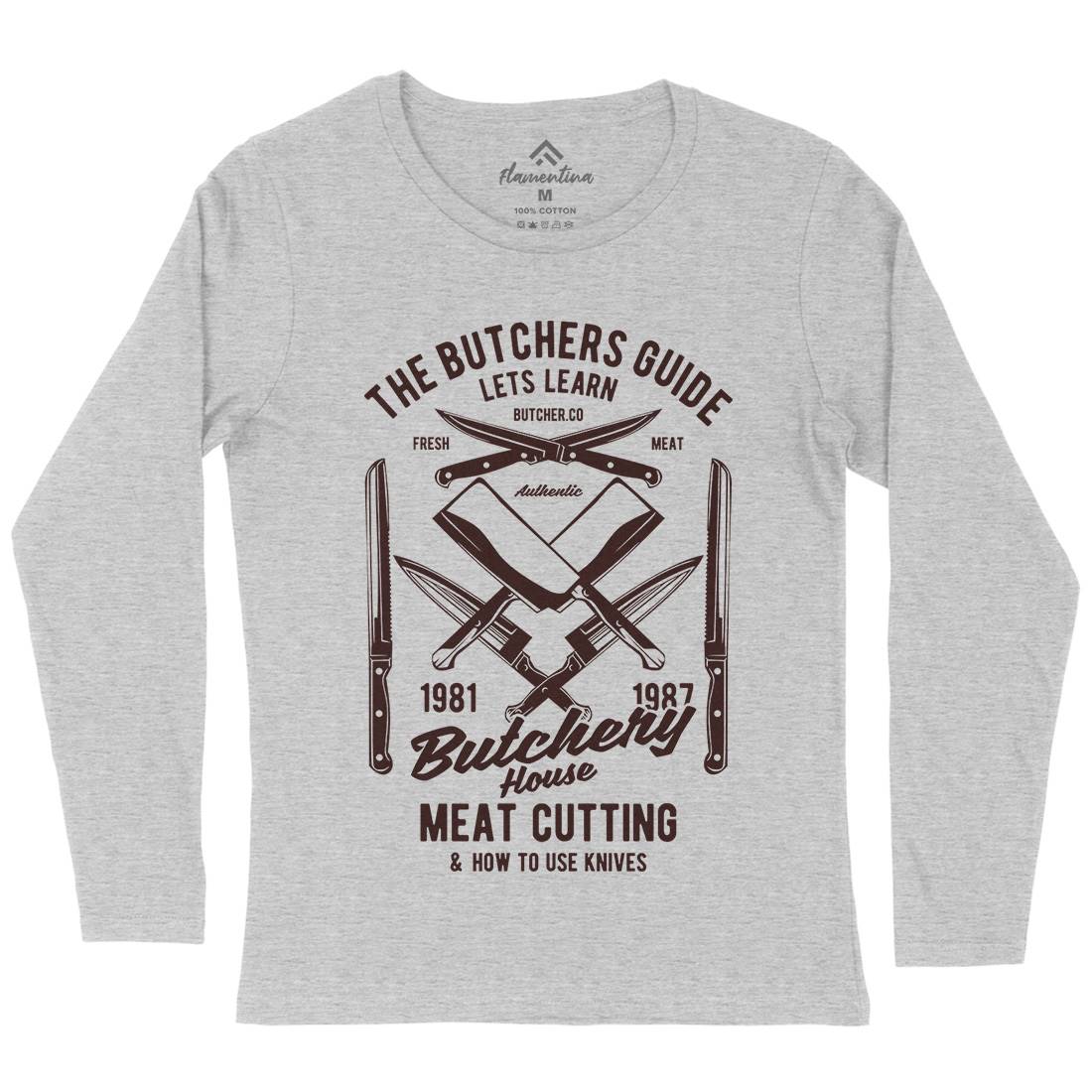 Butchery House Womens Long Sleeve T-Shirt Retro B190